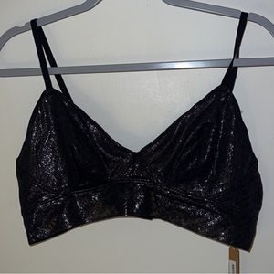 Skims Logo Mesh Foil Bralette